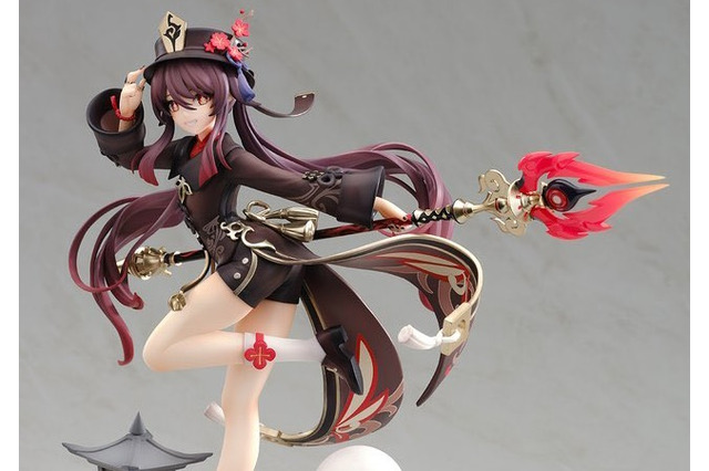 短パンから覗く脚線美！『原神』胡桃が立体化―護摩の杖を構えたり幽霊がいたり、フィギュアならではのアレンジも光る 画像