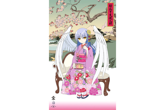 お値段は約7万超え！限定100枚の限定販売で「Angel Beats!」“立華かなで”が浮世絵に―桜の下で佇む美人のため手作り品 画像