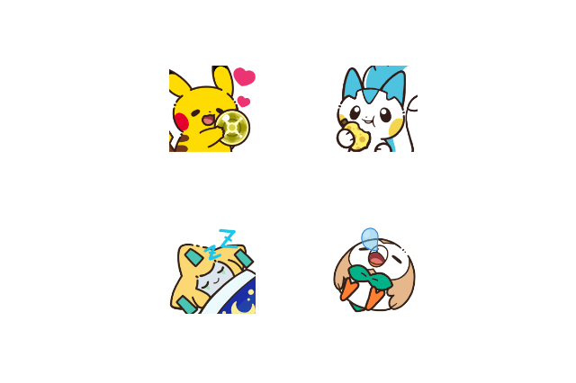 『ポケモン』新作LINE絵文字がインパクト抜群!ウットリ顔のピカチュウから長~いアローラナッシーまで、どれも楽しい全40種 画像