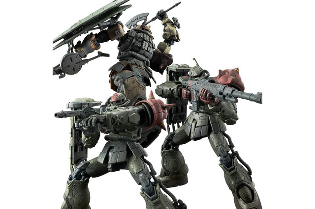 「復讐のレクイエム」より、レッド・ウルフ隊の「ザクII F型」HGガンプラセット商品が本日10月31日12時より予約受付開始！ 画像