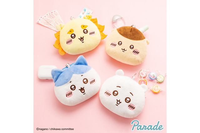 「ちいかわ」まんまるお顔を連れ歩こッ!! リール付きで便利な「ぬいぐるみパスケースポーチ」がプライズに登場 画像