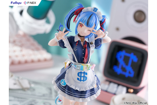 個人勢はいすぺっくにーとVTuber「新兎わい」がフィギュアとなって降臨！象徴の“＄印”、エプロンに詰め込まれた札束など魅力が詰まった逸品 画像