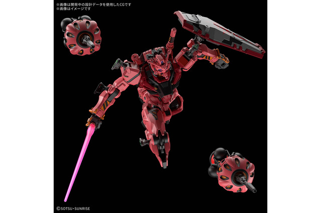 新作ガンプラ「HG 赤いガンダム」詳細解禁！特徴的なビットやシールドなど、バリエーション豊かな武装が付属 画像
