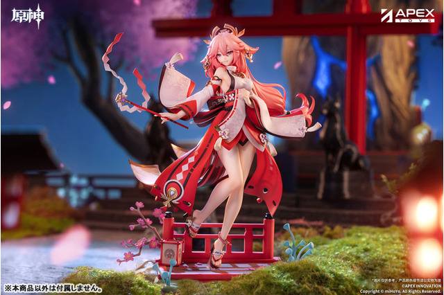 巫女服から覗くすべすべ太もも!『原神』より「八重神子」1/7スケールフィギュアが予約受付中―蠱惑的な表情もグッとくる 画像