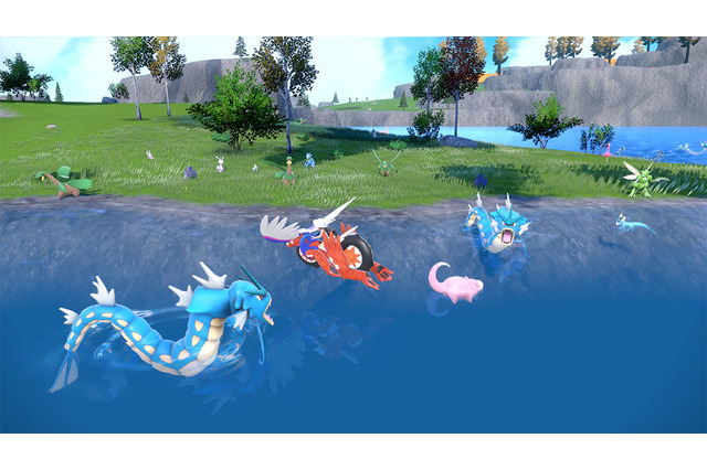 スイッチ2でグラフィック向上の『ポケモンSV』、たった2枚の公式スクショを比較。水面や草むらがよりリアルに 画像