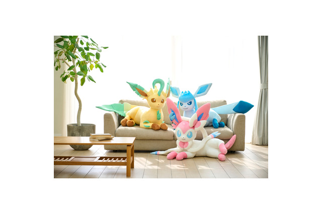 意外とデカい…! 『ポケモン』等身大のイーブイフレンズぬいぐるみ第3弾が受付開始―今回はリーフィア、グレイシア、ニンフィアの3種類 画像