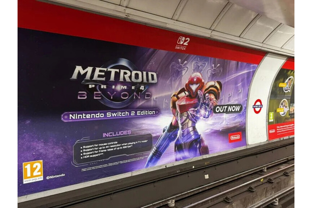 『メトロイドプライム4 ビヨンド』がすでに発売中？ロンドン地下鉄で広告が発見される 画像