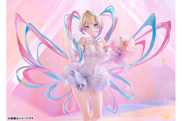 「ニディガ展2」で披露された“超てんちゃん”パーティドレス姿がフィギュアに!特徴的なツインテールやオーロラのような光沢にドキドキ 画像
