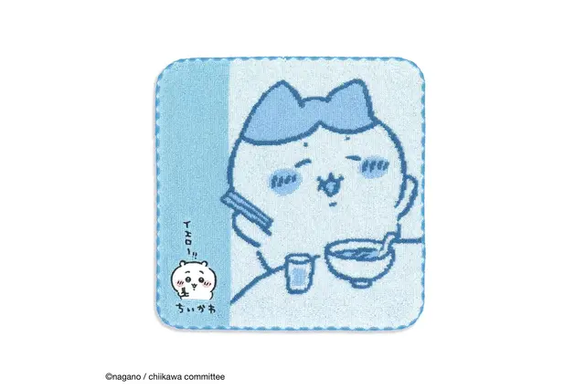 「ちいかわ」2枚を並べると1つの絵になる！ラーメンを食べるハチワレ＆シーサーなど、新作タオルハンカチ全6種が7月18日発売 画像