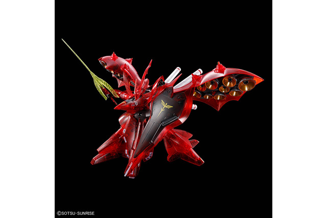 逆襲のシャアより「HG ナイチンゲール」がクリアカラーでガンプラ化！MA並みの赤い巨躯が見栄えバッチリ 画像