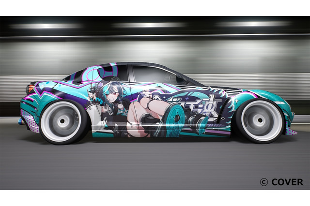 ホロライブ・輪堂千速の痛車が凄い!レースゲーム『首都高バトル』とコラボ、「マツダ RX-8」に乗りライバルとして現る 画像