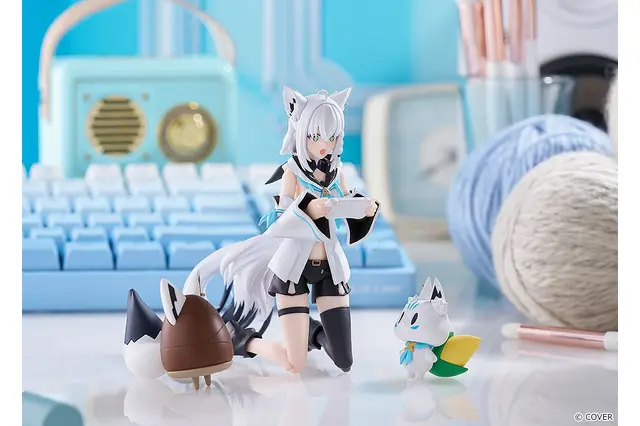 ホロライブ・ 白上フブキのアクションフィギュア「figma」が予約受付中！オプションパーツにキャラクター「すこん部」「おるやんけ」付属 画像