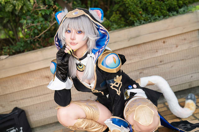 【コスプレ】フィット感ある衣装がしなやかな曲線美を際立たせる！『崩スタ』サフェルの猫っぽい雰囲気がバッチリの美女レイヤー【写真8枚】 画像