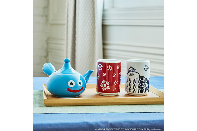 『ドラクエ』和風な「スライム湯のみ」が可愛い！青海波と花小紋、2つの柄を風流にデザインした人気商品が再販 画像