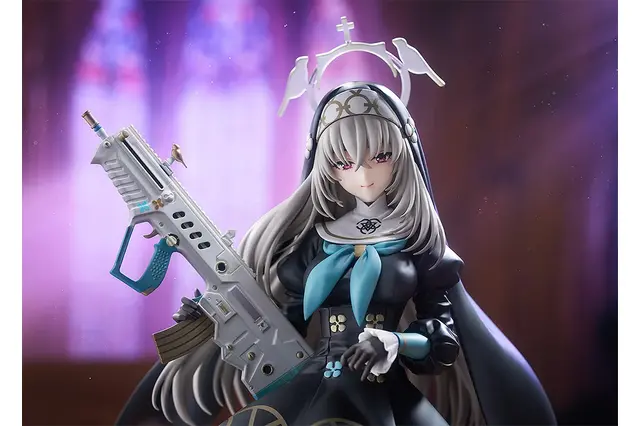 絶対領域に透けハイソックス！『ブルアカ』より「サクラコ」が黒色のシスター服で立体化、固有武器「浄化の織り手」も見応え十分 画像