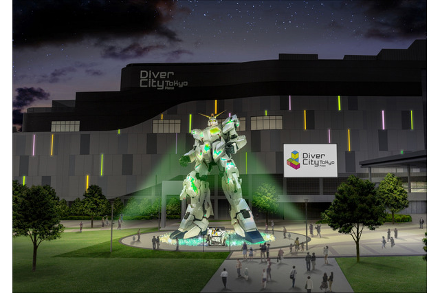 お台場・実物大ユニコーンガンダム立像が映画「機動戦士ガンダム 閃光のハサウェイ キルケーの魔女」テーマで、冬季限定ライトアップを実施 画像