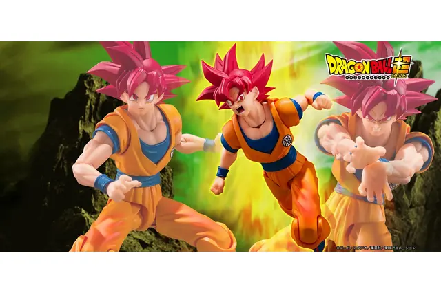 「ドラゴンボール超」より「超サイヤ人ゴッド孫悟空」アクションフィギュアが2バージョンで展開！3種の交換用表情パーツで様々なシーンを演出 画像