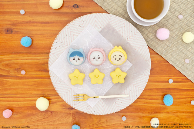 パジャマ姿の「ちいかわ」が和菓子に！ハチワレ、うさぎたち3パッケージで贈る「食べマスあそーと」再登場 画像