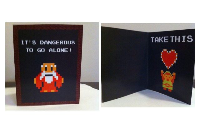 「一人で行くのは危険じゃ!」などバレンタインデーを祝うゲーム的なカード  画像