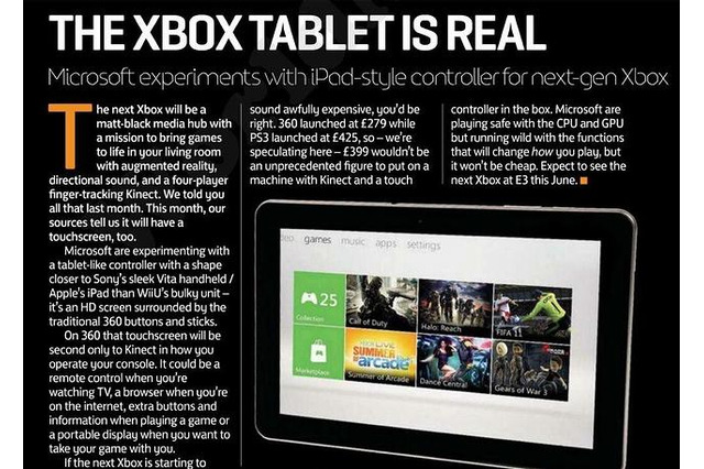マイクロソフトがXbox 360後継機向けのタブレット型コントローラーを検証中との噂 画像