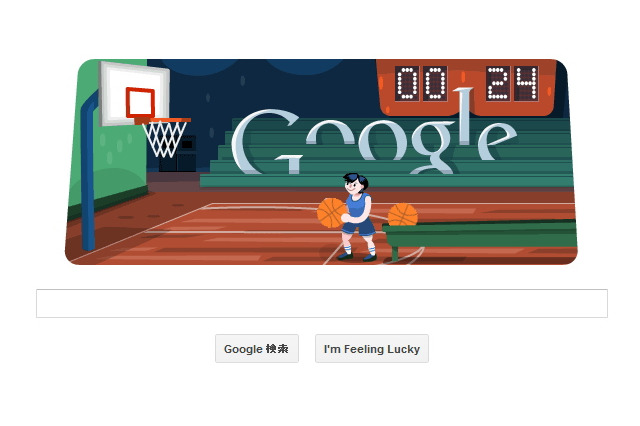 グーグル、今日はバスケゲームに変身 画像