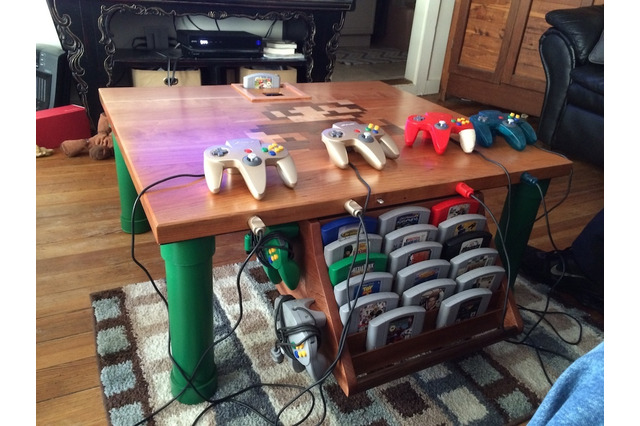 脅威のDIY精神!海外ファン手作りの「ニンテンドウ64内蔵テーブル」 画像