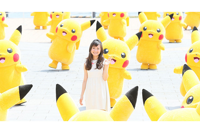 ピカチュウ50匹が横浜港に大集合！ディアンシー役・松本まりかも大興奮 画像