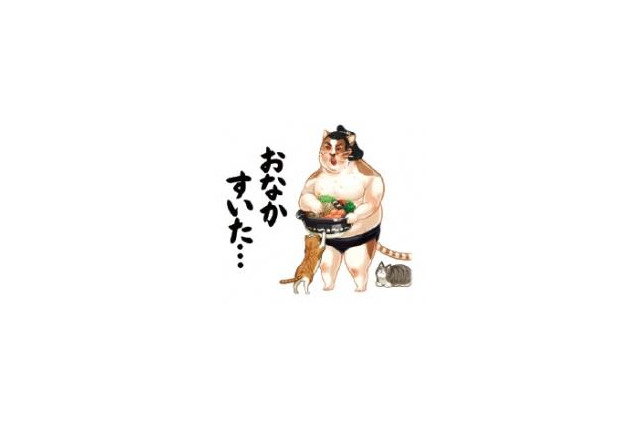 シュール系力士育成ゲーム『ごっつあん伝説』LINEスタンプ配信…表情が豊か過ぎる 画像