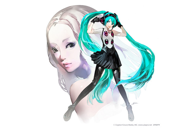 アトラス副島成記による、初音ミク×安室奈美恵コラボイラスト公開 画像