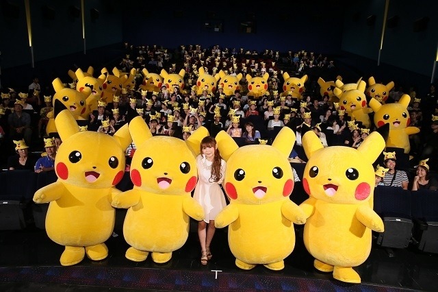 【レポート】映画館にもピカチュウ大量発生!横浜の舞台挨拶で中川翔子もびっくり 画像