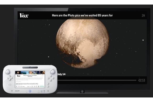 テレビ画面で映像、GamePadでテキスト、ニュースアプリ「Watchup.」が米国のWii Uで配信 画像