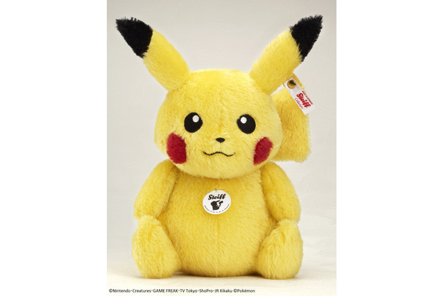 テディベアのシュタイフ製「ピカチュウ」ぬいぐるみ誕生！初回生産数は1,000体 画像