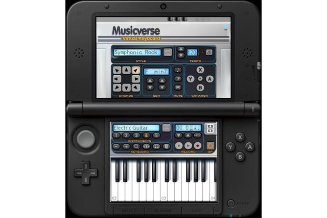 3DS向け作曲ソフト『Musicverse バーチャル キーボード』3月2日配信 ― 曲はQRコードとして生成、Miiverseで共有することも 画像