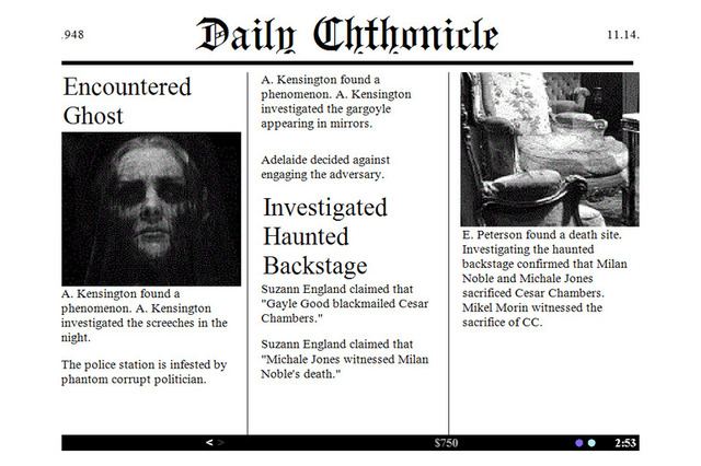 オカルト新聞制作ストラテジー『Daily Chthonicle』2016年配信！取材対象は狼男や切り裂きジャックなど 画像