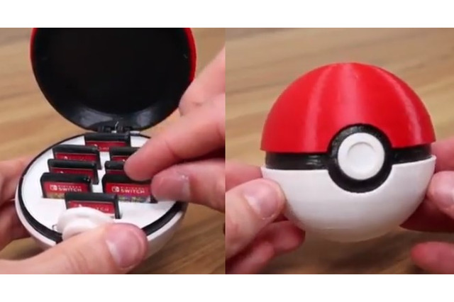 海外ファンがモンスターボール型のスイッチソフトケースを3Dプリンターで作成―制作の様子をまとめた動画も 画像