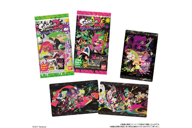 「スプラトゥーン2 イカすカードウエハース」発売開始―3時のおやつにイカが? 画像