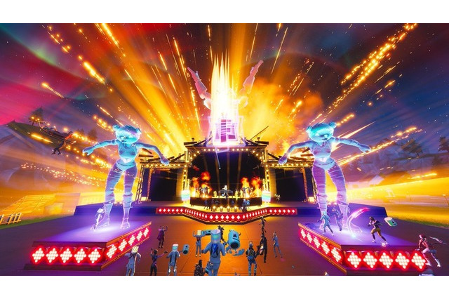 『フォートナイト』ゲーム内で行われた人気DJ「Marshmello」のライブ映像公開!エモートで大盛り上がり 画像