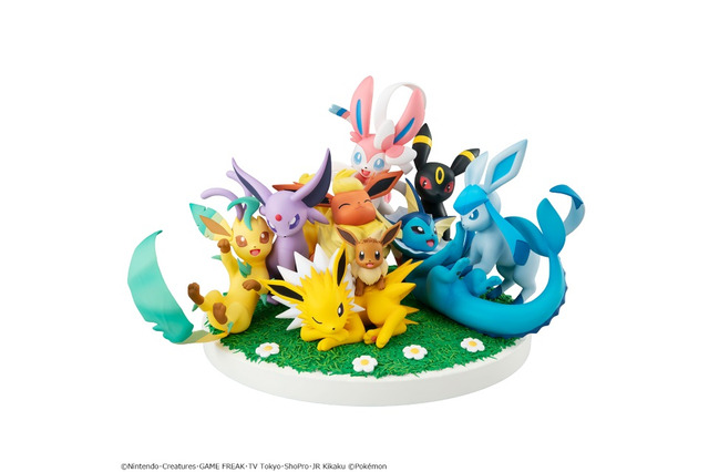 『ポケモン』イーブイを始めとする“ブイズ”9匹が勢揃いでフィギュア化―360度どこから見てもカワイイ！ 画像