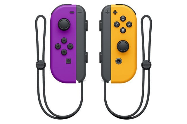 ニンテンドースイッチ「Joy-Con」セットに新色登場、「パープル/オレンジ」「ブルー/ネオンイエロー」が10月発売 画像