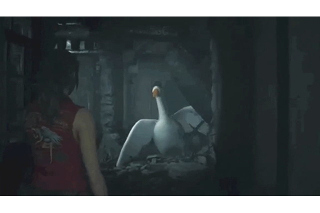 いたずらってレベルじゃねえ!『バイオハザード RE:2』タイラントを「ガチョウ」に変えるModが制作進行中 画像