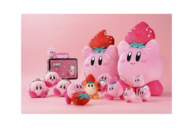 “カービィ×いちご”の限定デザインがとってもキュート！70cmの特大ビーズクッションも当たる「VERY STRAWBERRY in ナムコ」開催決定 画像