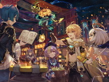 『原神』力作満載の「海灯祭」ファンアート募集イベント受賞作品公開!ゲーム内では描かれなかった“メインキャラの共演”も見どころ 画像