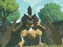 『ポケモン アルセウス』新ポケモン「バサギリ」は「ストライク」が進化した姿!「キング・クイーン」との戦闘システムも公開 画像