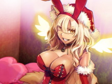 刺激強すぎ、黒ギャルバニーサンタがまじアガる！たけのこ星人さんが『FGO』鈴鹿御前の超刺激的イラスト投稿 画像