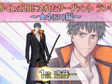 『FGO』★4サーヴァントで最も多くLV120にされたのは「斎藤一」! 叡智の業火5,000個超えを注がれたベスト5を発表 画像