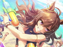 『ウマ娘』あの2人がついに脱いだ！水着ゴルシ、ナカヤマフェスタの“頭部”に熱い視線 画像