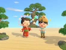 『あつまれ どうぶつの森』に日本美術をモチーフにした「ぶんかつ島」が登場！「見返り美人図」風のマイデザインも 画像