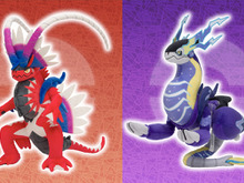 『ポケモン スカーレット・バイオレット』伝説ポケモン「コライドン」「ミライドン」のぬいぐるみがポケモンセンター等で発売開始! 画像