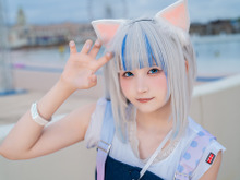 【コスプレ】夏のリゾートに現れた「ホロライブ」がうる・ぐらのワンピース姿が可愛いさ満点！！人気レイヤー・うりん【写真8枚】 画像