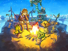 コロ虐もない優しい世界―『ゼルダの伝説 ティアキン』リンクやコログらが仲良く過ごす「特別イラスト」にほっこり 画像